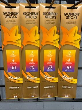 GONESH Classic Variety Pack 2 Incense Sticks - -4 packs -total 120 sticks